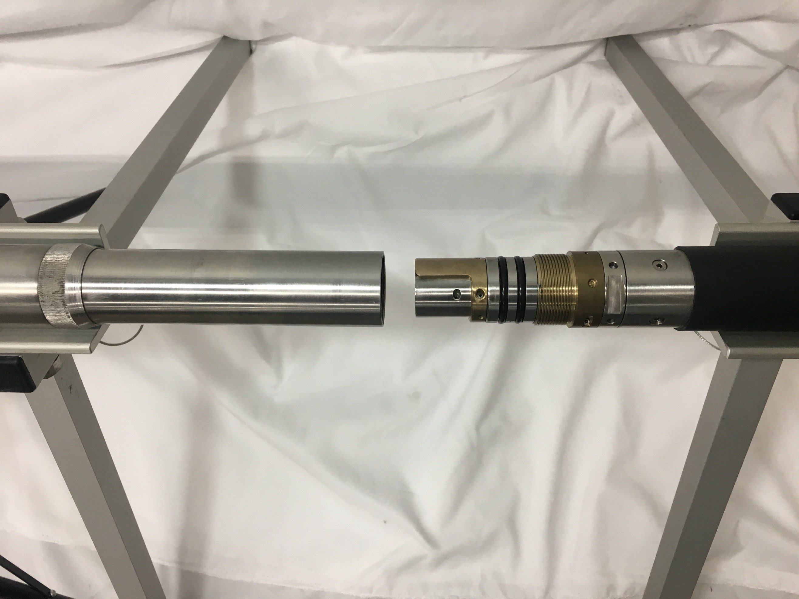 connection of wireline logging probes for mining