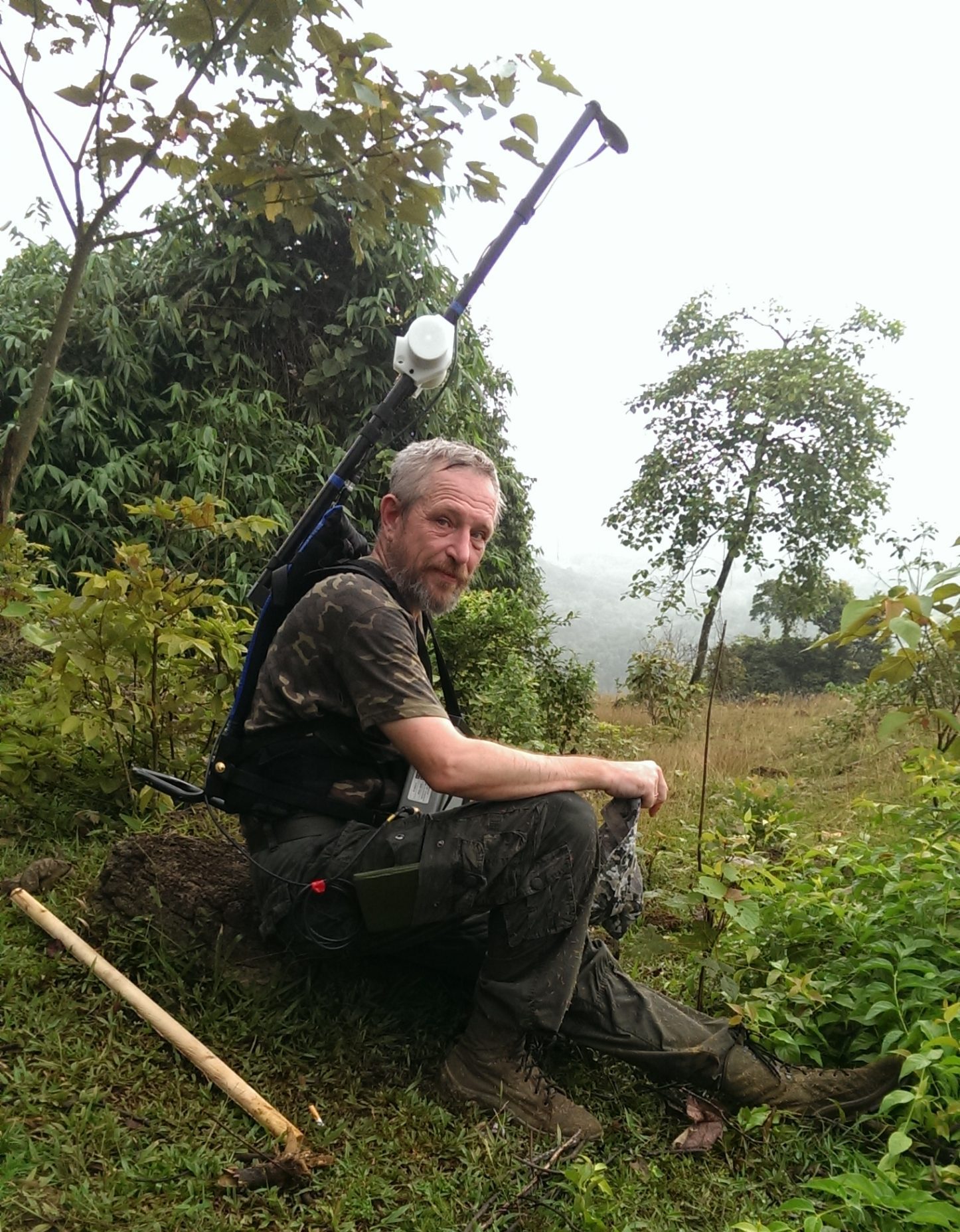 Geophysical assistance for geologists in Vietnam during land survey for rare earths exploration