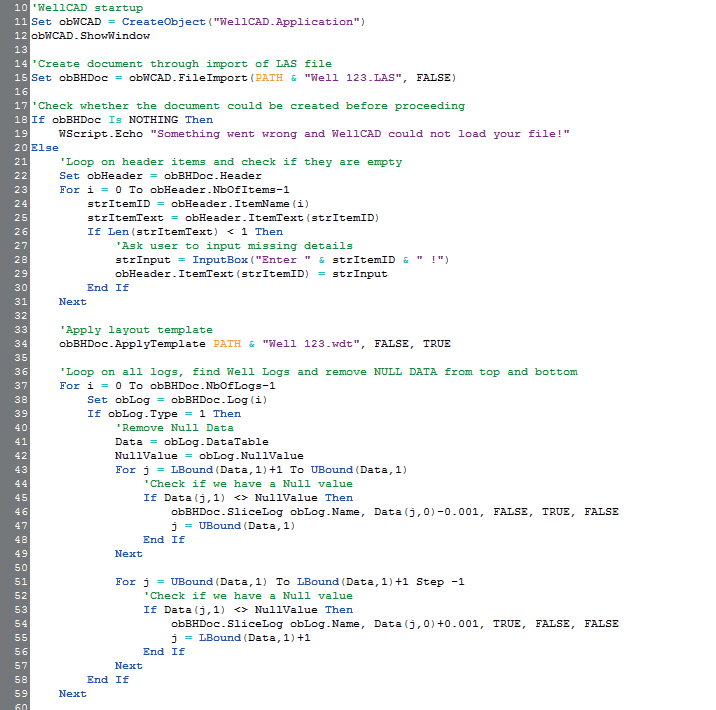 WellCAD Automation Module (WellCAD API)